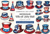 4th Of July Hat Clipart Bundle