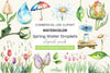 Spring Water Droplets Clipart Bundle 2