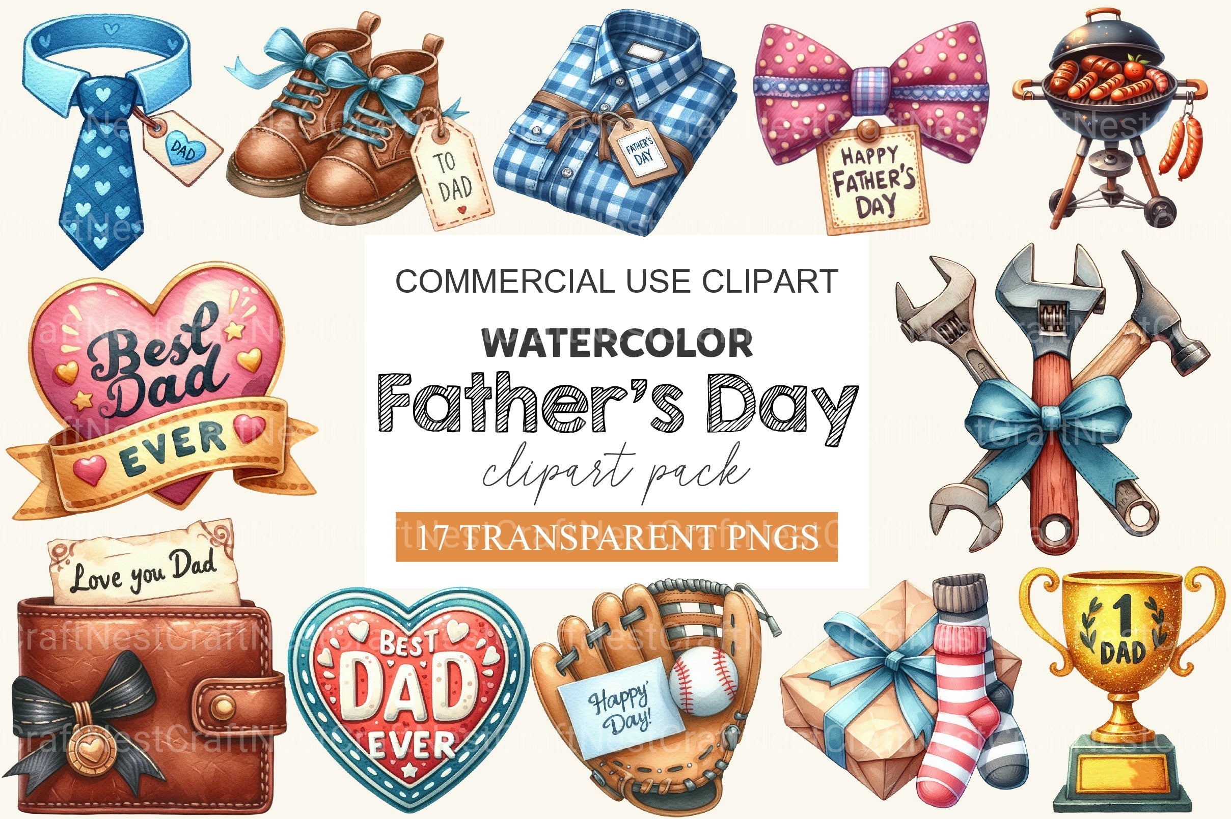 Father's Day Clipart Bundle 2