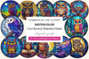 Owl Round Stained Glass Clipart Bundle