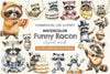 Funny Raccoon Clipart Bundle 2