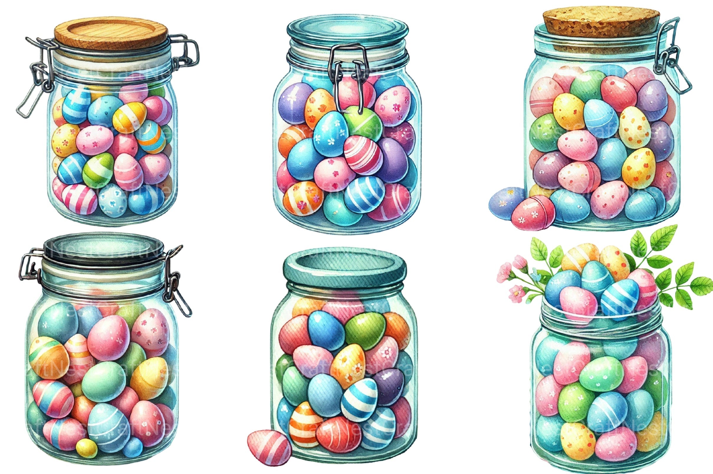 Easter Jar Clipart Bundle