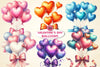 Valentine's Day Balloons Clipart Bundle