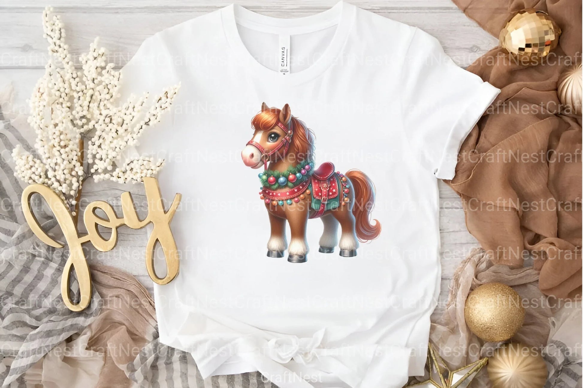 Christmas Horse Clipart Bundle 2 - CraftNest - Digital Crafting and Art