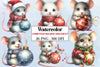 Christmas Mouse Ornament Clipart Bundle