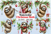 Christmas Sloth Clipart Bundle