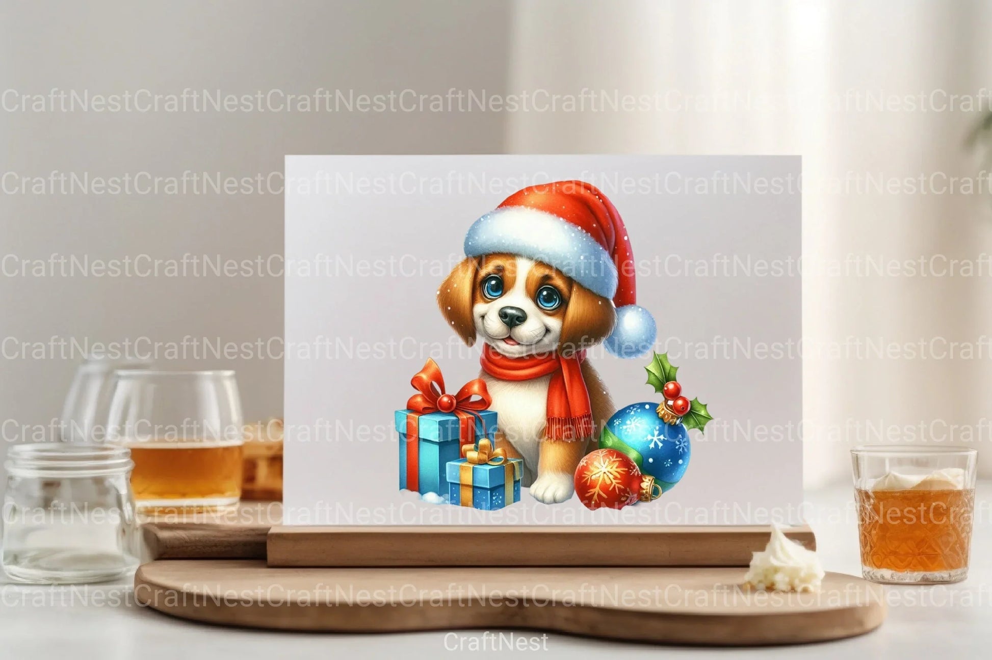 Christmas Cute Dog Clipart Bundle 4 - CraftNest - Digital Crafting and Art