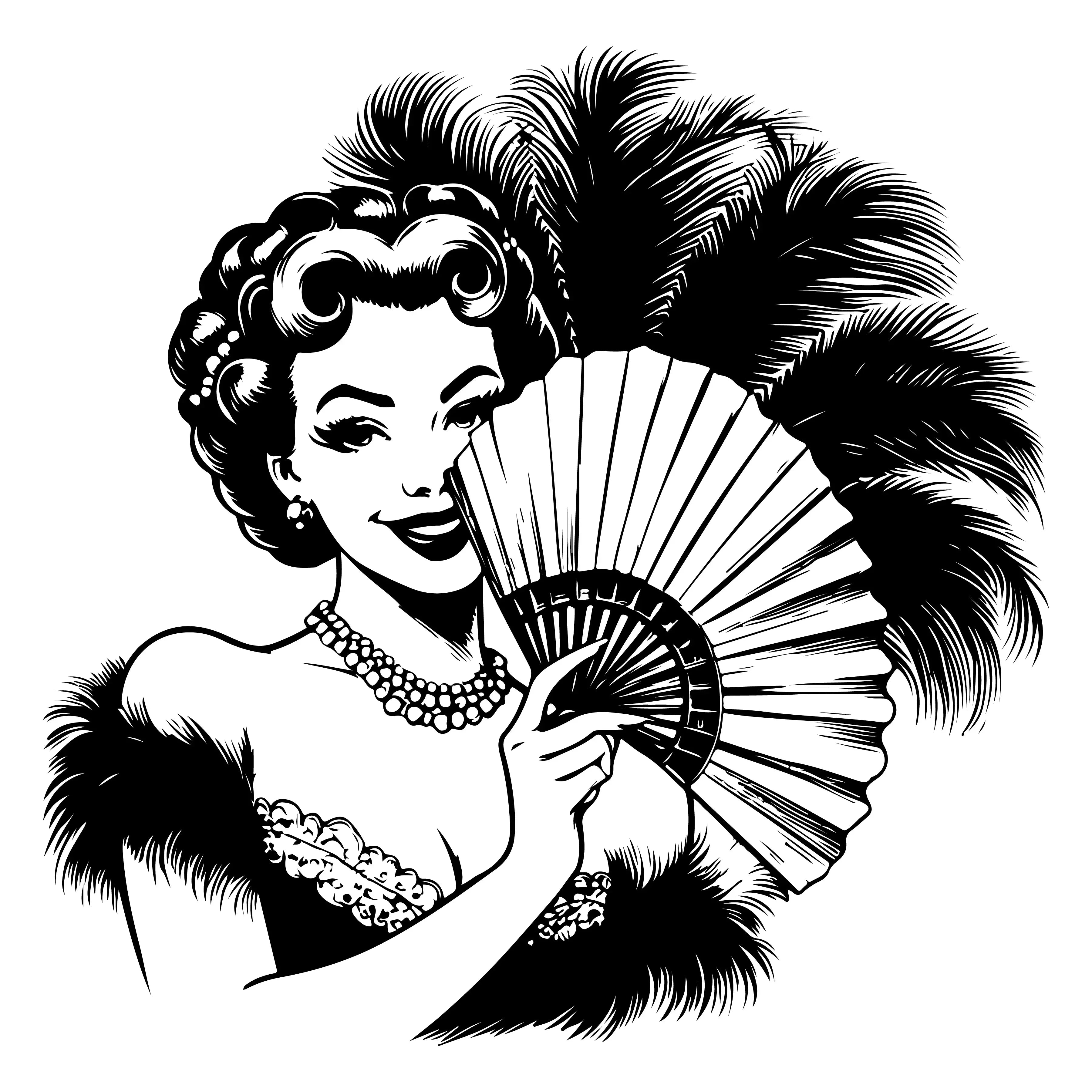 Ink Drawn Black Pin Up Clipart Bundle - CraftNest - Digital Crafting and Art