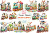 Easter Bunny Train Clipart Bundle