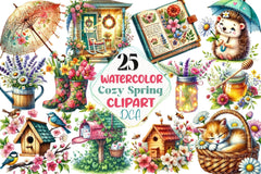 Cozy Spring Clipart Bundle 99 - CraftNest - Digital Crafting and Art