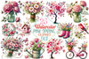 Pink Spring Clipart Bundle