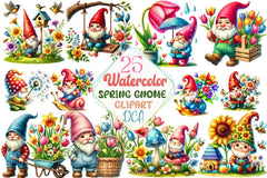 Spring Gnome Clipart Bundle - CraftNest - Digital Crafting and Art