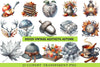 Silver Vintage Aesthetic Autumn Clipart