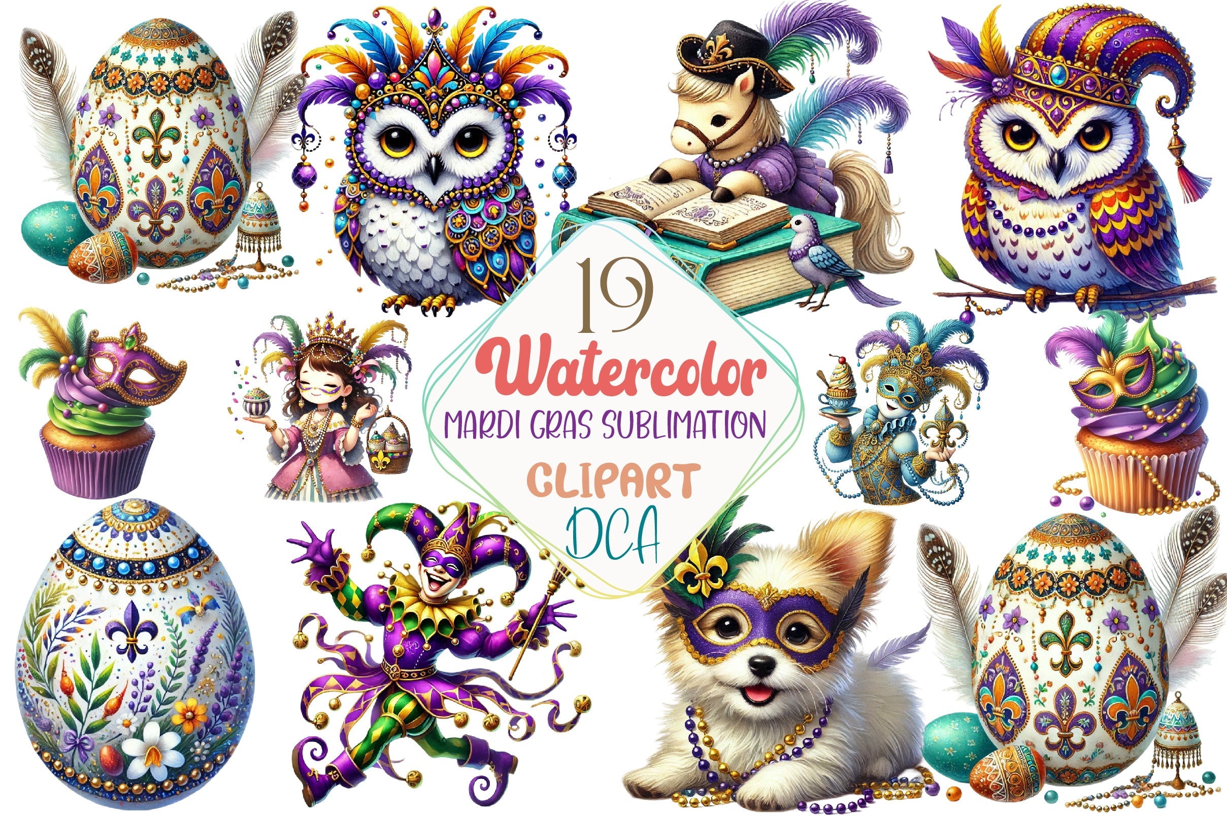 Mardi Gras Clipart Bundle - CraftNest - Digital Crafting and Art
