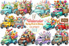 Spring Truck & Bunny Clipart Bundle