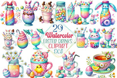 Cute Easter Drinks Clipart Bundle 3 - CraftNest - Digital Crafting and Art