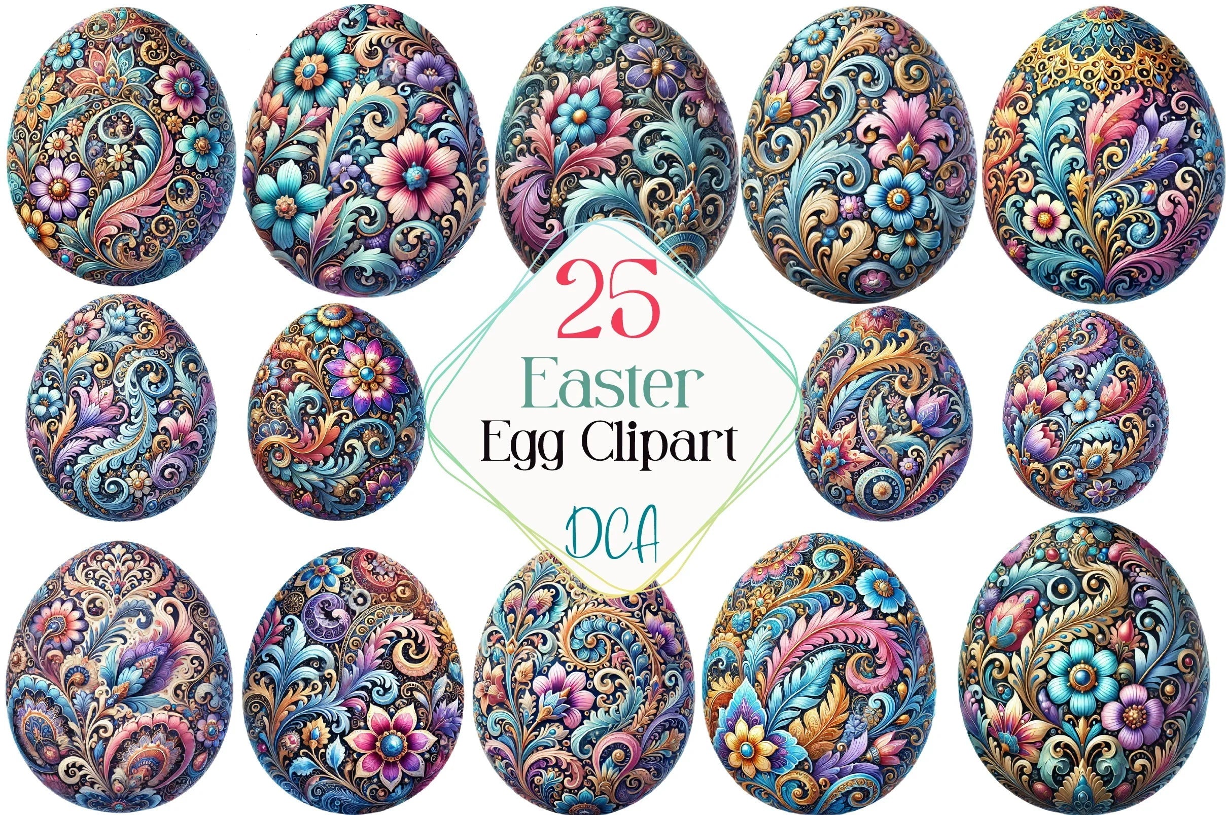 Easter Egg Clipart Bundle - CraftNest - Digital Crafting and Art