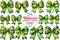 St. Patrick's Day Bow Clipart Bundle 4 - CraftNest - Digital Crafting and Art