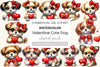 Valentine Cute Dog Clipart Bundle