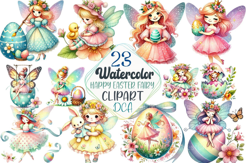 Easter Fairy Clipart Bundle 66 - CraftNest - Digital Crafting and Art