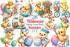 Vintage Easter Duck Clipart Bundle