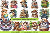 Safari Owls Clipart