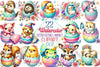 Easter Eggshell Animals Clipart Bundle