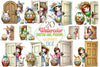Easter Girl Peeking Clipart Bundle