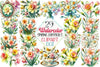 Spring Daffodils Coquette Clipart Bundle