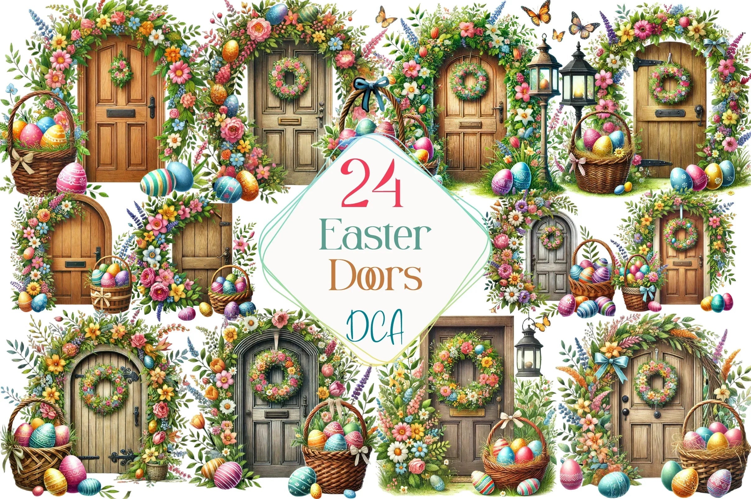 Easter Doors Clipart Bundle - CraftNest - Digital Crafting and Art