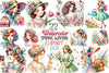 Vintage Spring Woman Clipart Bundle