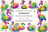 Mardi Gras Flamingo Clipart Bundle 2