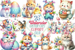 Easter Cats Clipart Bundle - CraftNest - Digital Crafting and Art