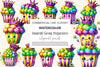 Mardi Gras Popcorn Clipart Bundle 2