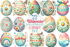Cute Easter Eggs Clipart Bundle