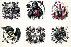 Gothic Valentine's Day Clipart Bundle - CraftNest - Digital Crafting and Art