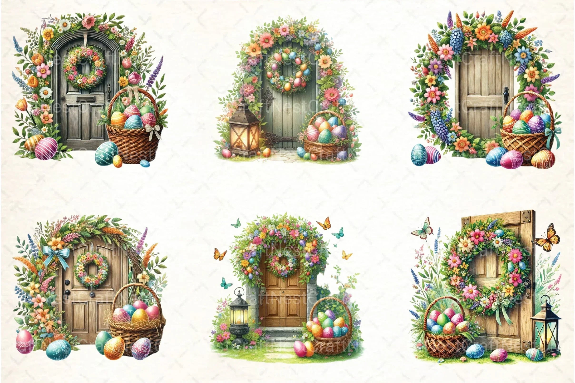 Easter Doors Clipart Bundle 44 - CraftNest - Digital Crafting and Art