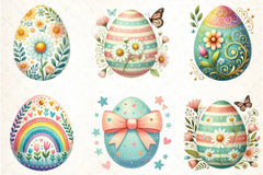 Cute Easter Eggs Clipart Bundle 2 - CraftNest - Digital Crafting and Art
