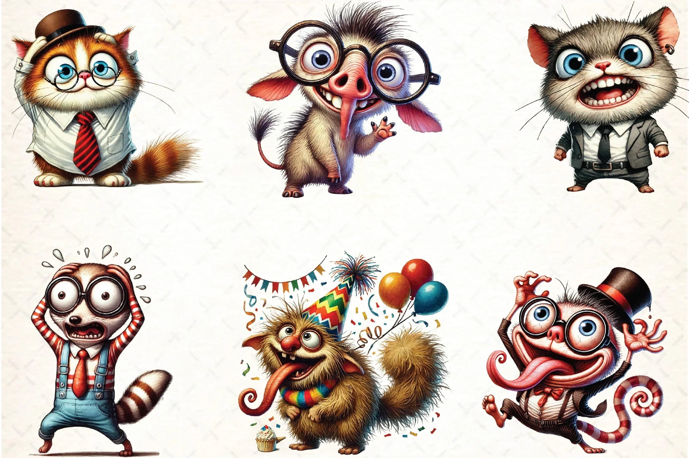 Crazy Funny Animals Clipart Bundle - CraftNest - Digital Crafting and Art