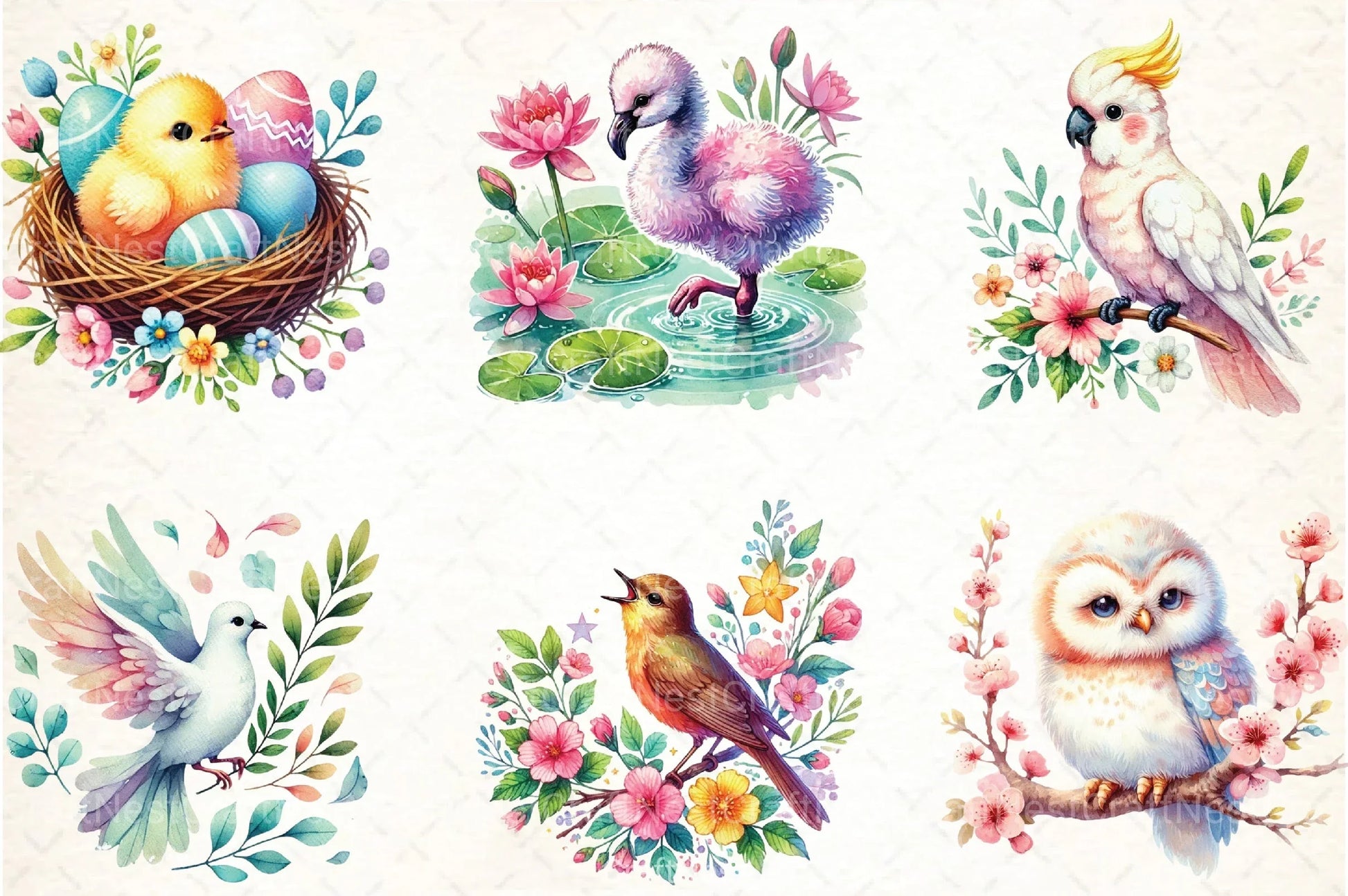 Spring Birds Clipart Bundle 99 - CraftNest - Digital Crafting and Art