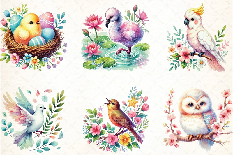 Spring Birds Clipart Bundle 99 - CraftNest - Digital Crafting and Art
