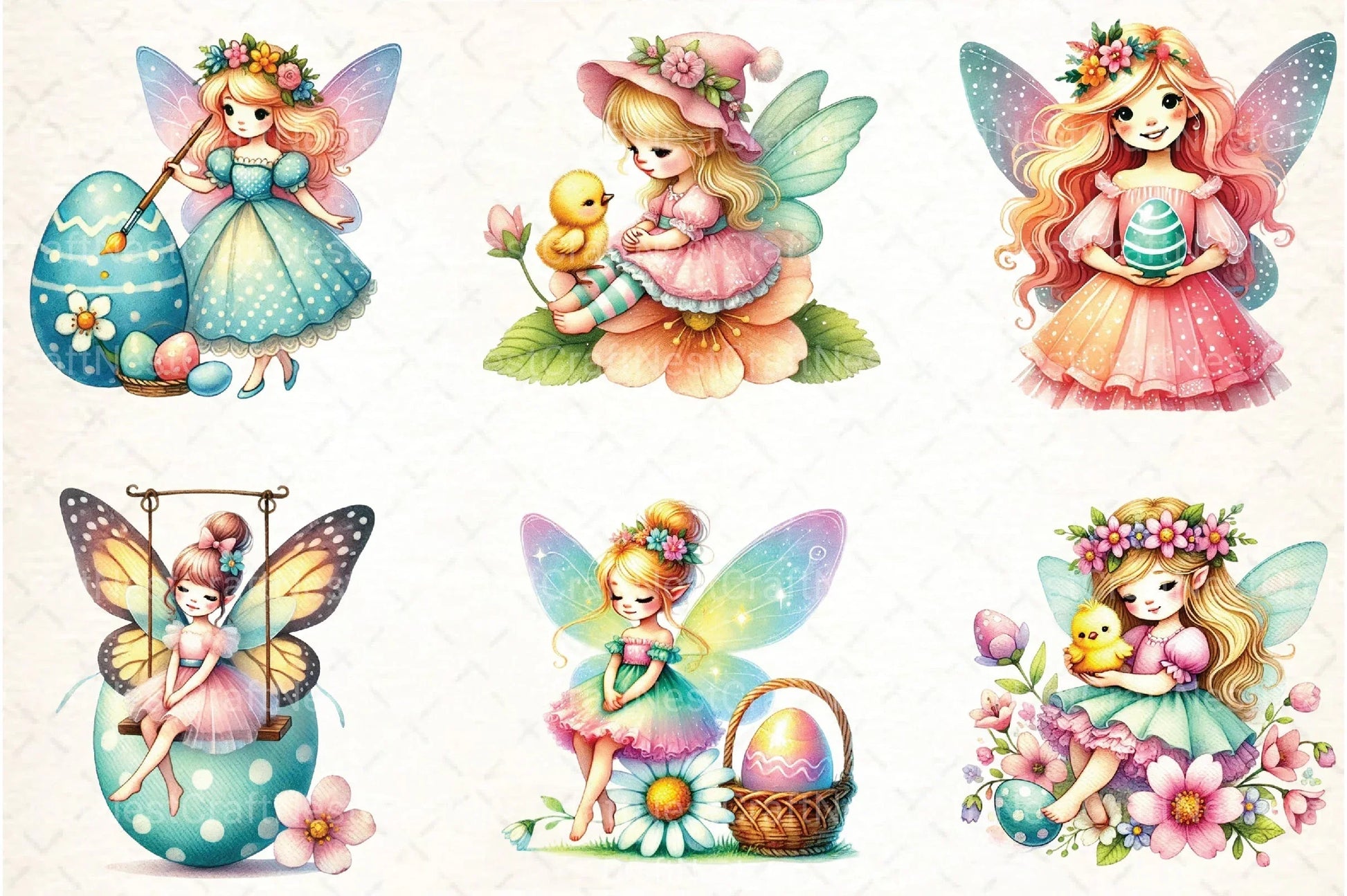 Easter Fairy Clipart Bundle 66 - CraftNest - Digital Crafting and Art