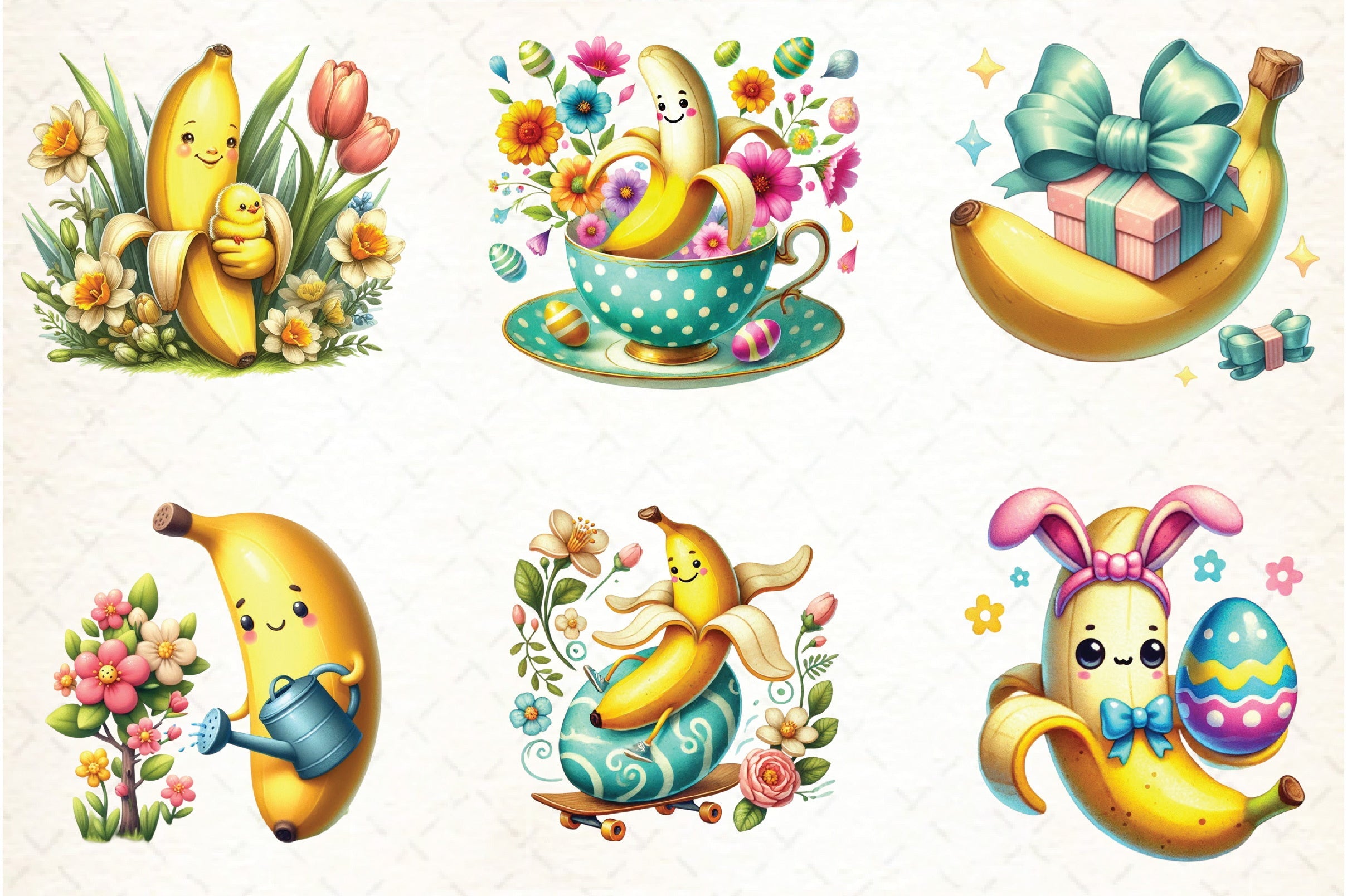Easter Banana Clipart Bundle - CraftNest - Digital Crafting and Art