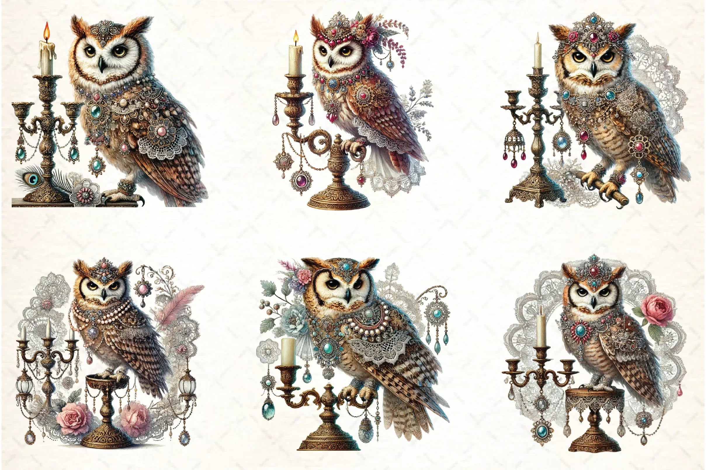 Owls Clipart Bundle - CraftNest - Digital Crafting and Art