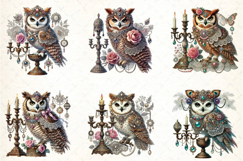 Owls Clipart Bundle - CraftNest - Digital Crafting and Art