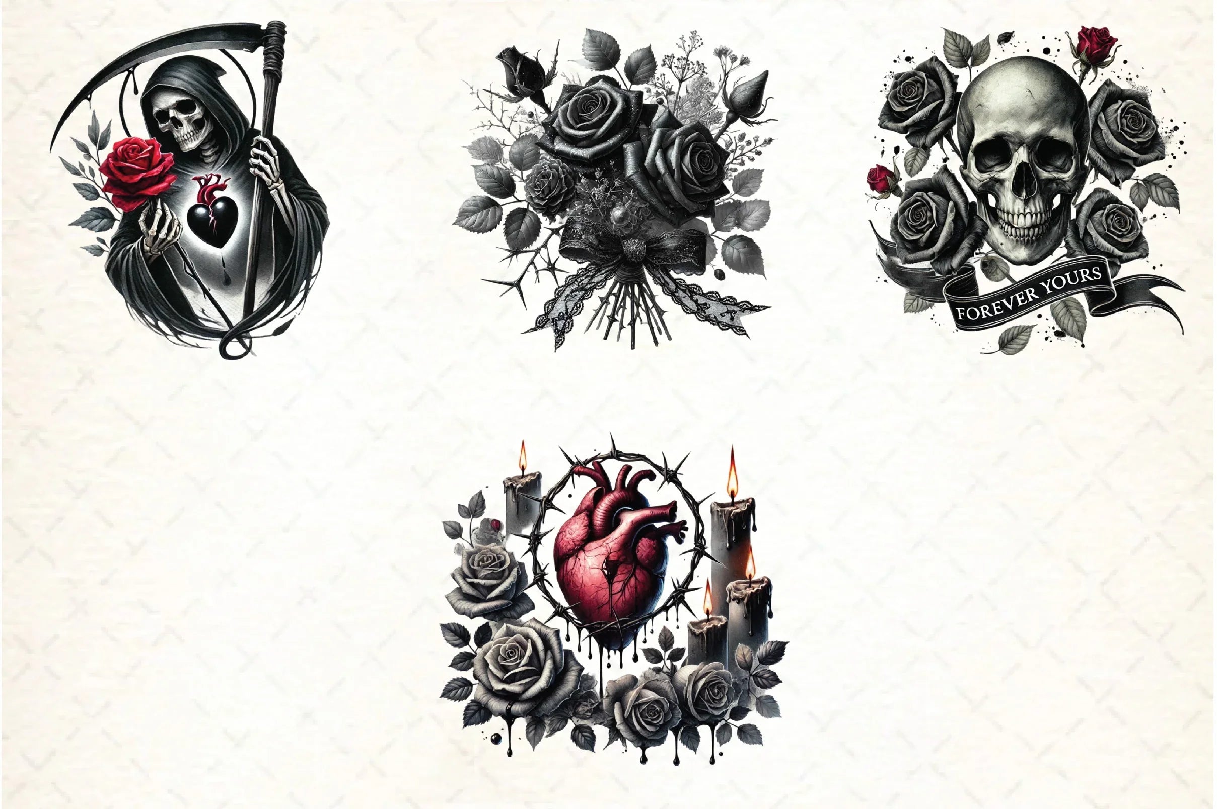 Gothic Valentine's Day Clipart Bundle - CraftNest - Digital Crafting and Art