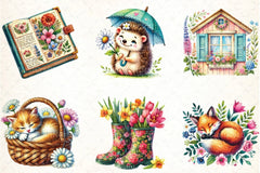 Cozy Spring Clipart Bundle 99 - CraftNest - Digital Crafting and Art