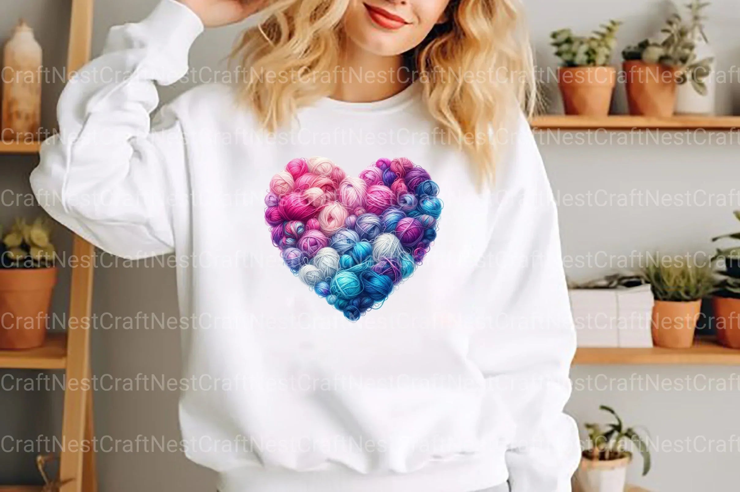 Valentine Heart Shaped Yarn Clipart Bundle - CraftNest - Digital Crafting and Art