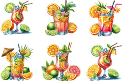Summer Tropical Cocktail Clipart Bundle - CraftNest - Digital Crafting and Art
