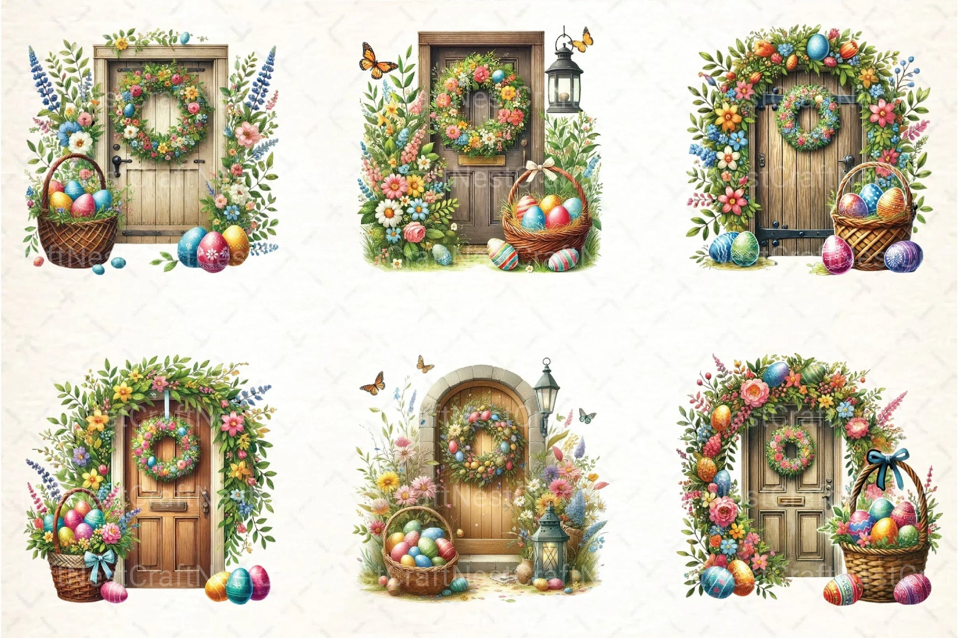 Easter Doors Clipart Bundle 44 - CraftNest - Digital Crafting and Art